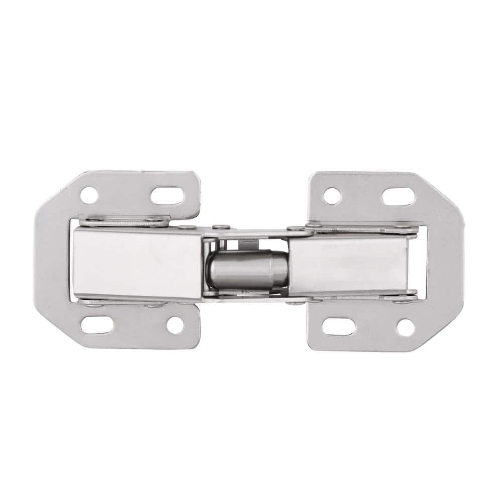 Everbilt 90-Degree Surface Mount Hidden Spring Cabinet Hinge, Satin Nickel (5 Pairs)