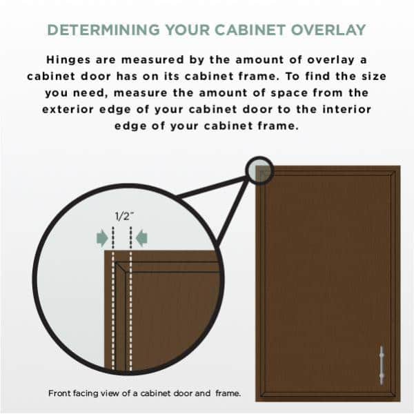 Everbilt 35 mm 105-Degree 1/2 in. Overlay Soft-Close Cabinet Hinge, Satin Nickel (5 Pairs, 10 Pieces)