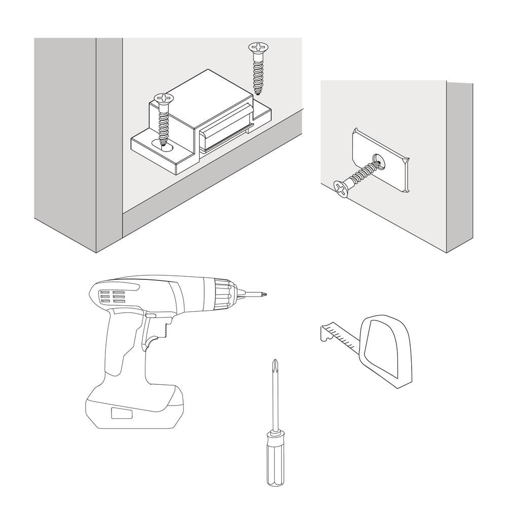 Everbilt 11 lbs. Magnetic Catch with Counter Plate, White (1-Pack)