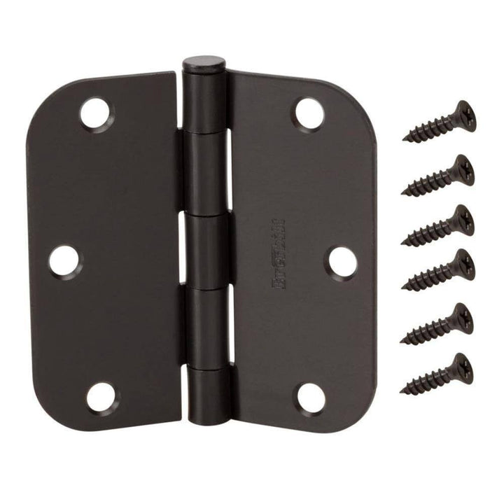 Everbilt 3-1/2 in. x 5/8 in. Radius Oil-Rubbed Bronze Door Hinge Value Pack (12 per Pack)