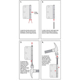 Everbilt 3-1/2 in. Bright Brass Security Door Hinges, 5/8 in. Radius – Value Pack (3-Pack)