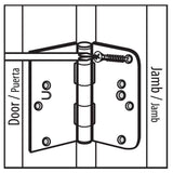 Everbilt 4 in. Oil-Rubbed Bronze Half Square Corner x Half 5/8 in. Radius Security Door Hinge