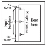 Everbilt 4 in. Oil-Rubbed Bronze Half Square Corner x Half 5/8 in. Radius Security Door Hinge