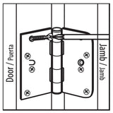 Everbilt 4 in. Oil-Rubbed Bronze Half Square Corner x Half 5/8 in. Radius Security Door Hinge