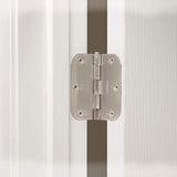 Everbilt 3-1/2 in. Satin Nickel Door Hinges, 5/8 in. Radius Security Butt Hinges Value Pack (3-Pack)