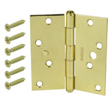 Everbilt 4 in. Solid Brass Square Corner Security Door Hinge