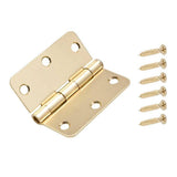 Everbilt 3 in. Satin Brass Door Hinge, 1/4 in. Radius, Removable Pin