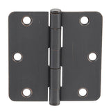 Everbilt 3-1/2 in. x 1/4 in. Radius Brushed Oil-Rubbed Bronze Door Hinge Value Pack (24-Pack)