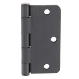 Everbilt 3-1/2 in. x 1/4 in. Radius Brushed Oil-Rubbed Bronze Door Hinge Value Pack (24-Pack)