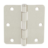 Everbilt 3-1/2 in. x 1/4 in. Radius Satin Nickel Butt Door Hinge Value Pack (24-Pack)