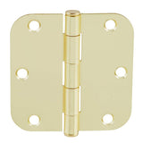 Everbilt 3-1/2 in. x 5/8 in. Radius Bright Brass Door Hinge Value Pack (48-Pack)