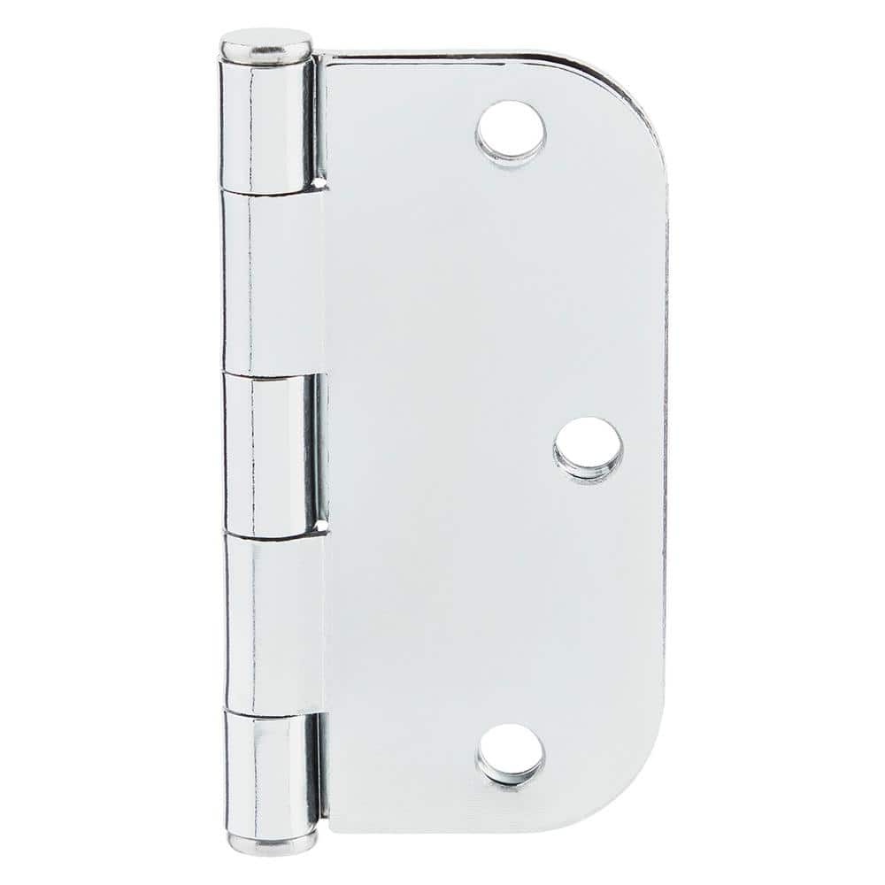 Everbilt 3-1/2 in. x 5/8 in. Radius Chrome Butt Door Hinge Value Pack (48-Pack)