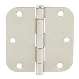 GlideRite 3-1/2 in. Satin Nickel Steel Door Hinges, 5/8 in. Corner Radius with Screws (24-Pack)