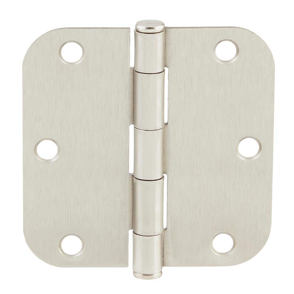 GlideRite 3-1/2 in. Satin Nickel Steel Door Hinges, 5/8 in. Corner Radius with Screws (48-Pack)