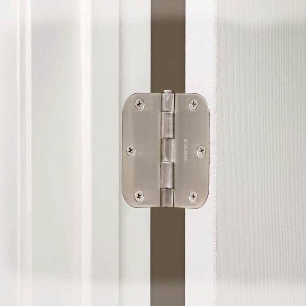 Everbilt 3-1/2 in. x 5/8 in. Radius Satin Nickel Door Hinge Value Pack (48 per Pack)