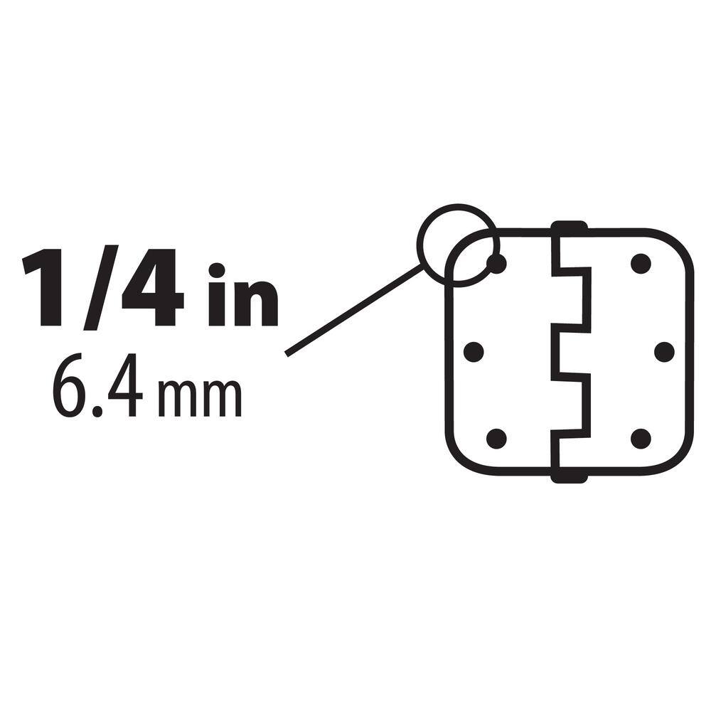 Everbilt 3-1/2 in. x 1/4 in. Radius Satin Nickel Butt Door Hinge Value Pack (12-Pack)