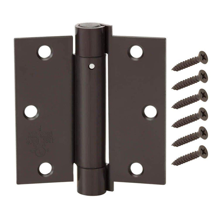 Everbilt 3-1/2 in. Oil-Rubbed Bronze Adjustable Spring Door Hinge