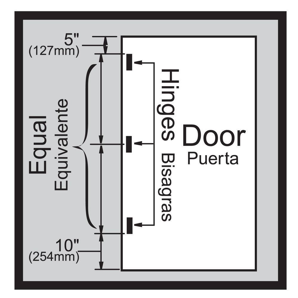 Everbilt 3-1/2 in. x 5/8 in. Radius Matte Black Smooth Action Door Hinge (3-Pack)