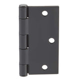 Everbilt 3-1/2 in. Matte Black Square Corner Smooth Action Door Hinge (3-Pack)
