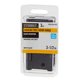 Everbilt 3-1/2 in. x 1/4 in. Radius Matte Black Smooth Action Door Hinge (3-Pack)