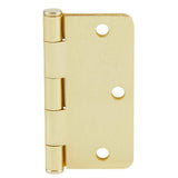 Everbilt 3-1/2 in. x 1/4 in. Radius Satin Brass Squeak-Free Door Hinge