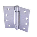 Everbilt 4 in. Satin Chrome Adjustable Spring Door Hinge, Square Corner