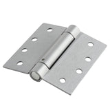 Everbilt 4 in. Satin Chrome Adjustable Spring Door Hinge, Square Corner