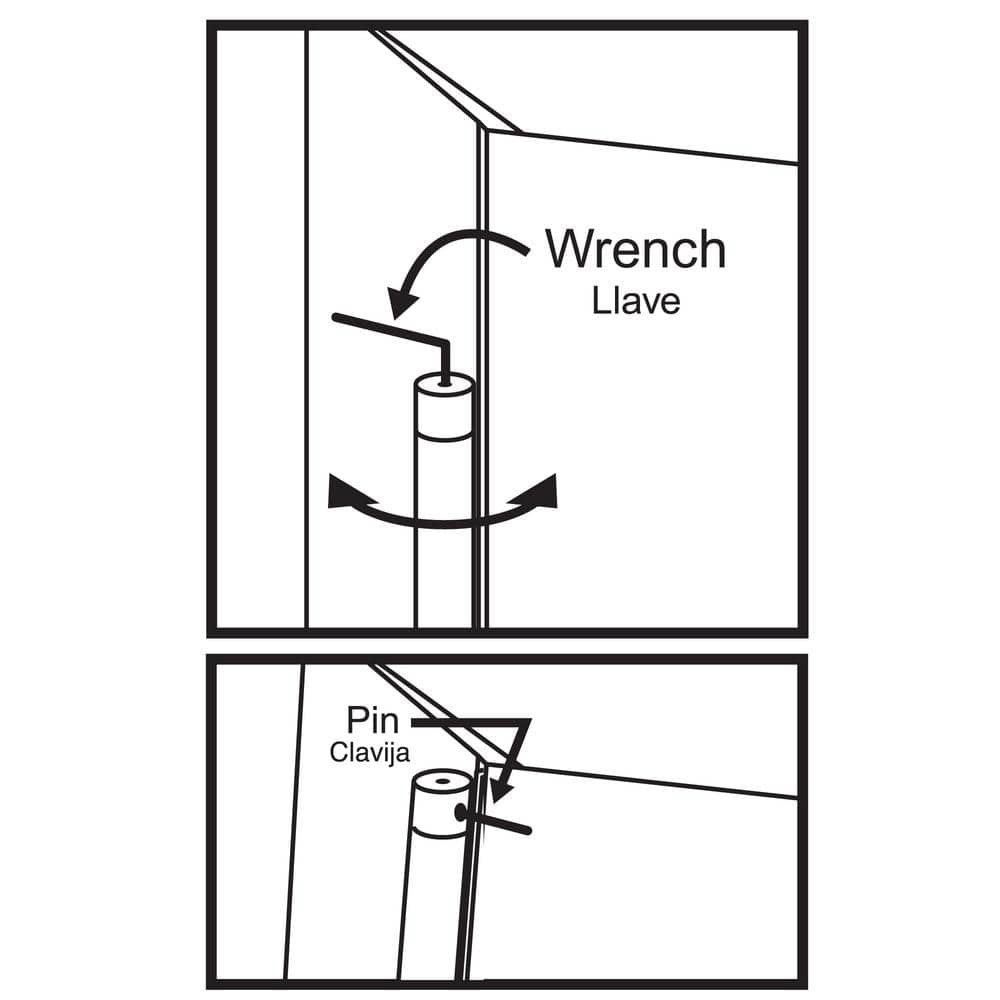 Everbilt 4 in. Satin Chrome Adjustable Spring Door Hinge, 5/8 in. Radius