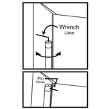 Everbilt 4 in. Satin Chrome Adjustable Spring Door Hinge, 5/8 in. Radius