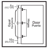 Everbilt 4 in. Satin Chrome Adjustable Spring Door Hinge, 5/8 in. Radius
