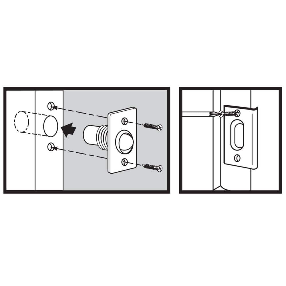 Everbilt Satin Nickel Adjustable Latch Ball Catch, Steel