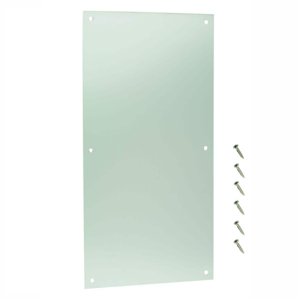 Everbilt 8 in. x 16 in. Satin Aluminum Push Plate