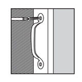 Everbilt 4-7/8 in. Black Light-Duty Steel Door Pull with Screws