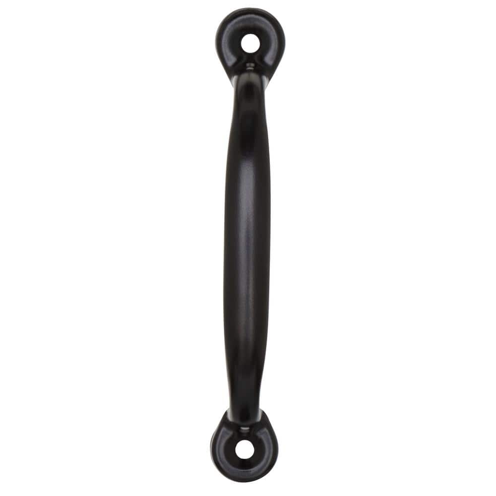 Everbilt 4-7/8 in. Black Light-Duty Steel Door Pull with Screws