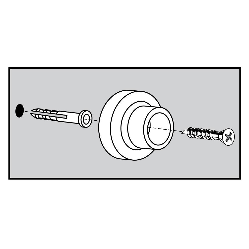 Everbilt Satin Chrome Wall Door Stop – Solid Brass, 2.25 in Diameter