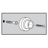 Everbilt Satin Chrome Wall Door Stop – Solid Brass, 2.25 in Diameter