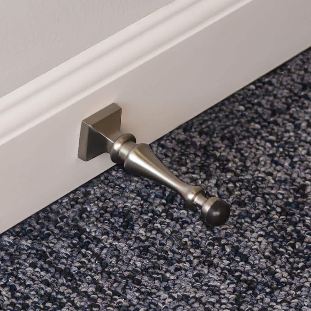 Everbilt 3-1/2 in. Satin Nickel Decorative Solid Door Stop