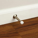 Everbilt Satin Nickel Solid Door Stop – 3 in Projection, Baseboard Mount