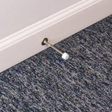 Everbilt Satin Nickel Light Duty Solid Door Stop – 3 in. Projection