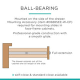 Everbilt 20 in. Self-Closing Bottom-Mount Drawer Slide Set (1 Pair)