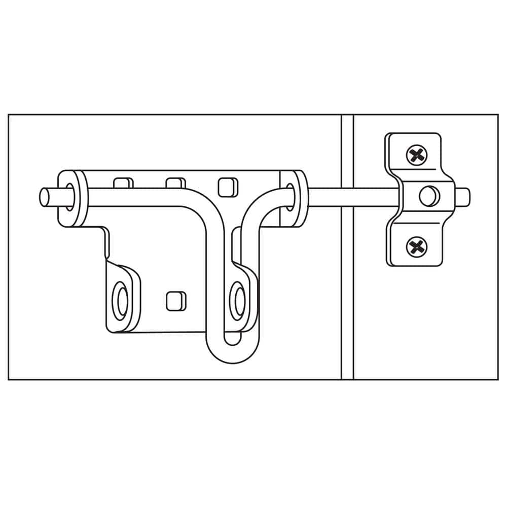 Everbilt Galvanized Slide Bolt, 6.38 in x 2.60 in