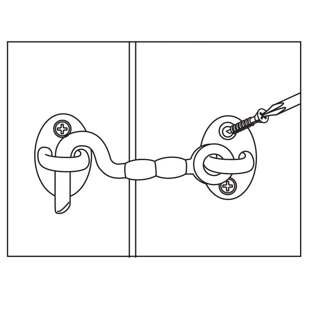 Everbilt 6 in. Black Decorative Hook and Eye