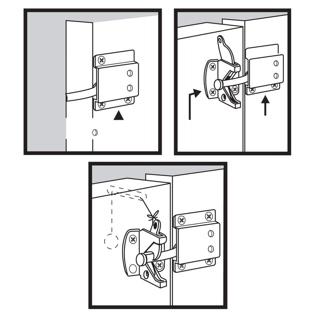 Everbilt Black Self-Adjusting Gate Latch