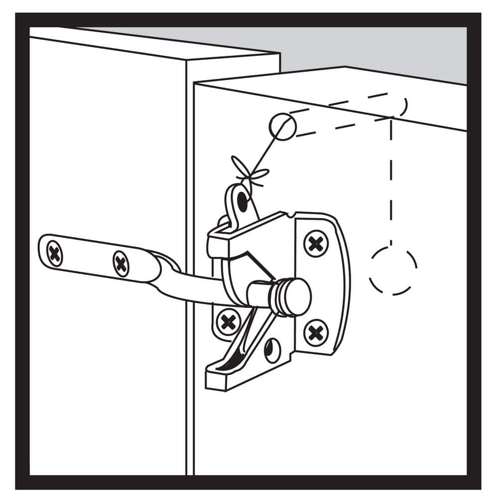 Everbilt Black Stainless Steel Gate Latch, Self-Latching, Padlock Compatible