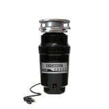Everbilt 1/3 HP Continuous Feed Garbage Disposal with Stainless Steel Sink Flange and Attached Power Cord, EB333