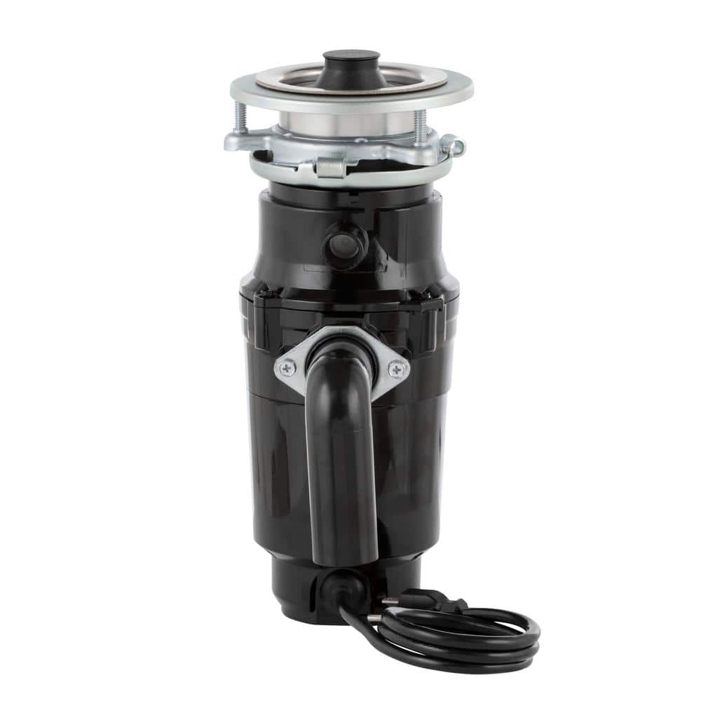 Everbilt 1/3 HP Continuous Feed Garbage Disposal with Stainless Steel Sink Flange and Attached Power Cord, EB333