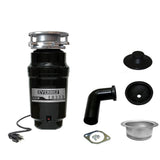 Everbilt 1/3 HP Continuous Feed Garbage Disposal with Stainless Steel Sink Flange and Attached Power Cord, EB333