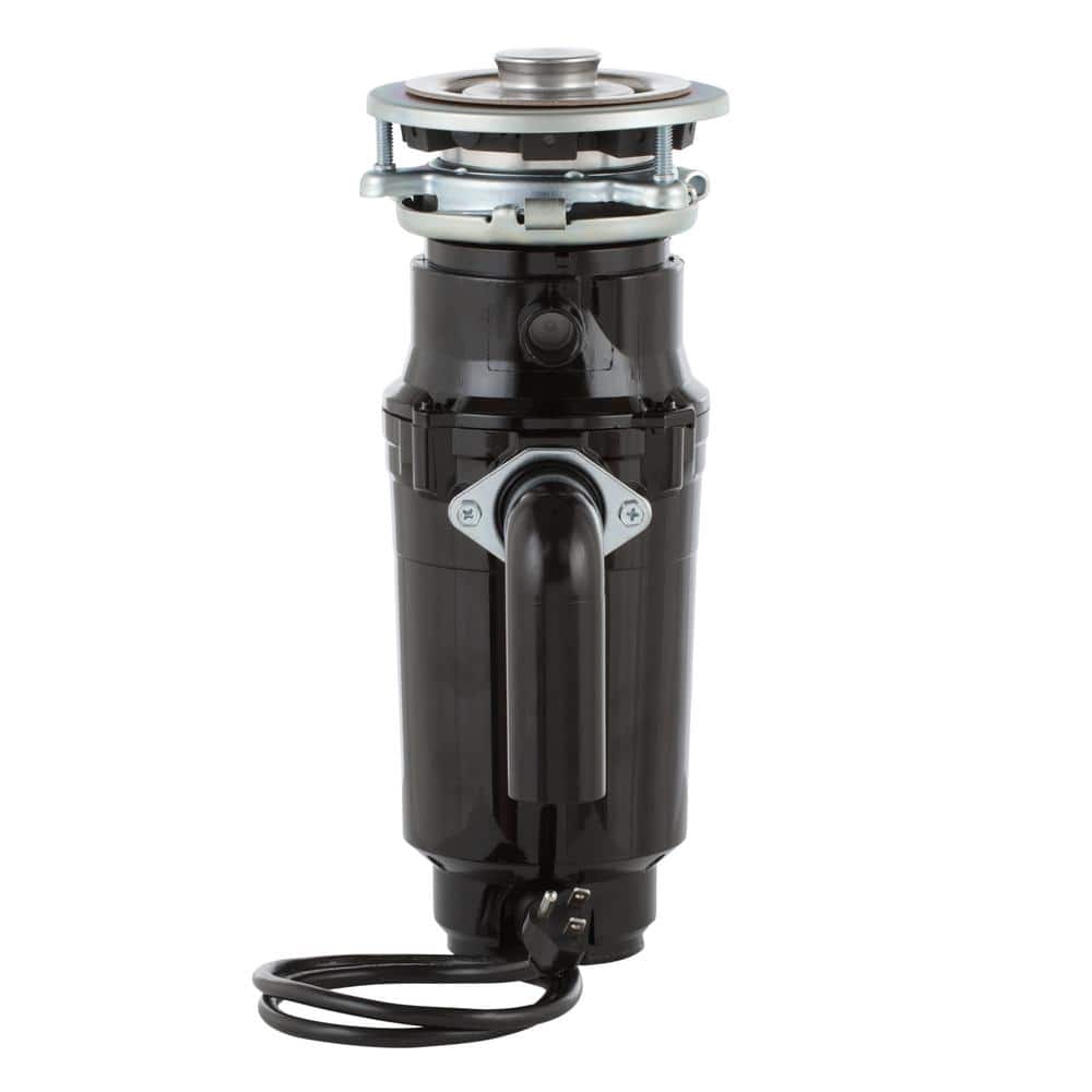 Everbilt Designer Series 3/4 HP Continuous Feed Garbage Disposal with Brushed Nickel Sink Flange and Attached Power Cord