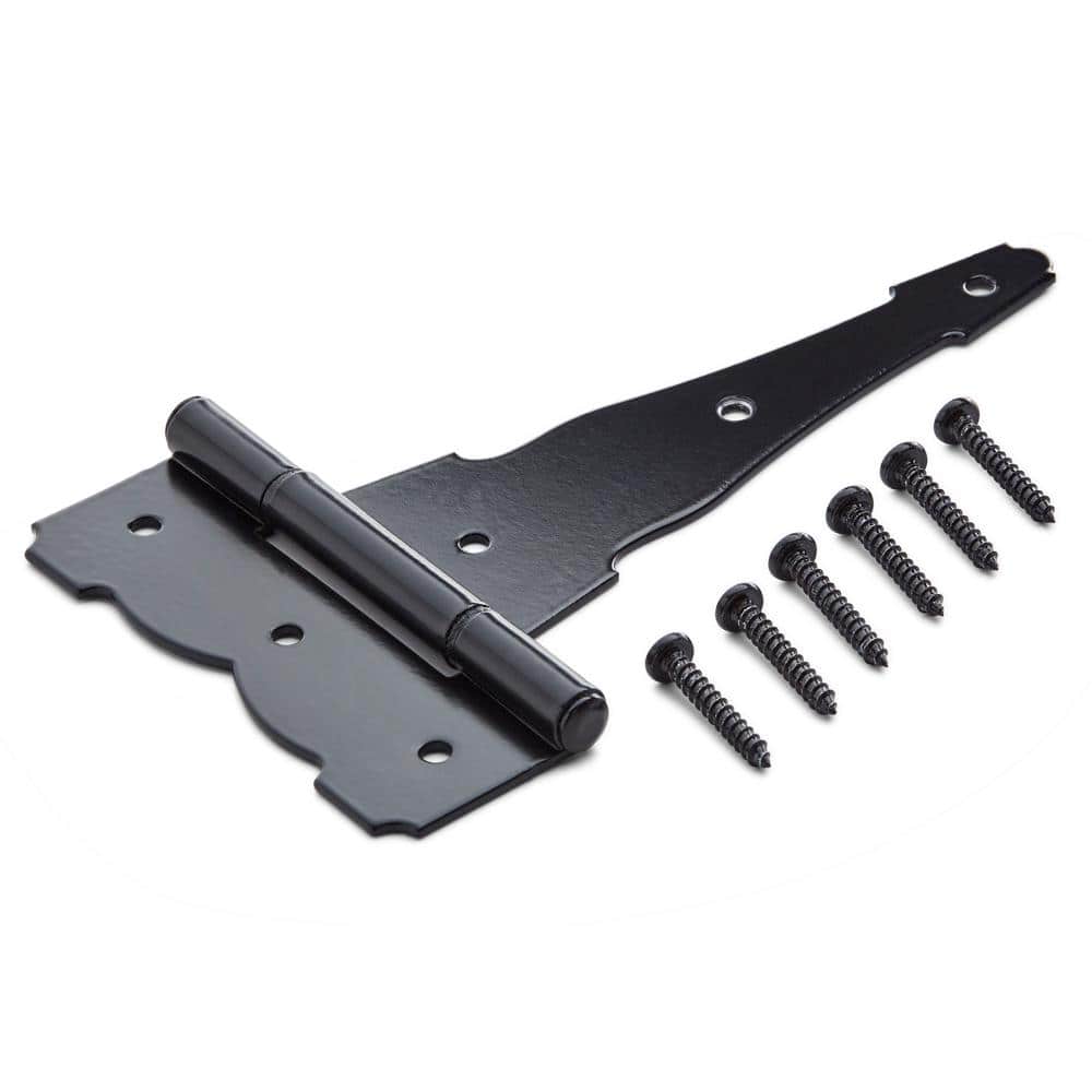 Everbilt Black Decorative Gate Hinge and Latch Set