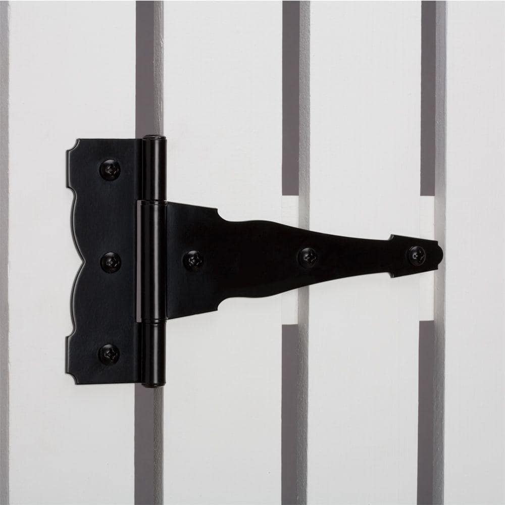 Everbilt Black Decorative Gate Hinge and Latch Set